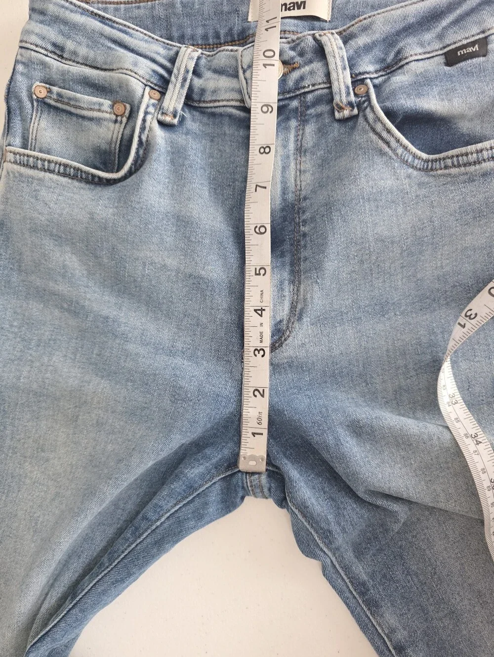 Mavi Kendra Mid Rise Straight Leg Jeans Women's‎ 27/32 Light Wash Stretch Denim